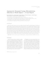 prikaz prve stranice dokumenta Asymmetric neonatal crying: microdeletion, infection or birth injury?--a case report 