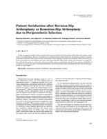 prikaz prve stranice dokumenta Patient satisfaction after revision hip arthroplasty or resection hip arthroplasty due to periprosthetic infection 