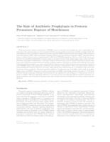 prikaz prve stranice dokumenta The role of antibiotic prophylaxis in preterm premature rupture of membranes 