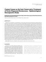 prikaz prve stranice dokumenta Contact lenses as the best conservative treatment of newly diagnosed keratoconus - epidemiological retrospective study 