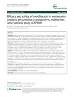 prikaz prve stranice dokumenta Efficacy and safety of moxifloxacin in community acquired pneumonia: a prospective, multicenter, observational study (CAPRIVI)