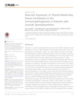 prikaz prve stranice dokumenta Aberrant expression of shared master-key genes contributes to the immunopathogenesis in patients with juvenile spondyloarthritis