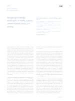 prikaz prve stranice dokumenta Navigating knowledge landscapes: on health, science, communication, media, and society