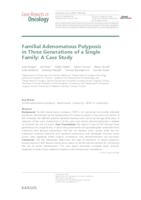 prikaz prve stranice dokumenta Familial adenomatous polyposis in three generations of a single family: a case study