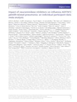 prikaz prve stranice dokumenta Impact of neuraminidase inhibitors on influenza A(H1N1)pdm09-related pneumonia: an IPD meta-analysis