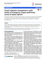 prikaz prve stranice dokumenta Caustic ingestion management: world society of emergency surgery preliminary survey of expert opinion