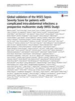 prikaz prve stranice dokumenta Global validation of the WSES Sepsis Severity Score for patients with complicated intra-abdominal infections: a prospective multicentre study (WISS Study)