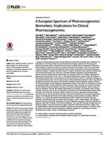 prikaz prve stranice dokumenta A European spectrum of pharmacogenomic biomarkers: implications for clinical pharmacogenomics