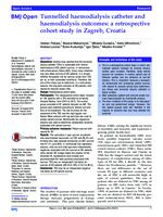 prikaz prve stranice dokumenta Tunnelled haemodialysis catheter and haemodialysis outcomes: a retrospective cohort study in Zagreb, Croatia