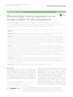 prikaz prve stranice dokumenta Rheumatology training experience across Europe: analysis of core competences