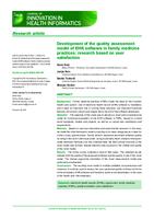 prikaz prve stranice dokumenta Development of the quality assessment model of EHR software in family medicine practices: research based on user satisfaction