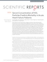 prikaz prve stranice dokumenta Serum concentration of HDL particles predicts mortality in acute heart failure patients