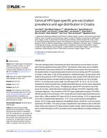 prikaz prve stranice dokumenta Cervical HPV type-specific pre-vaccination prevalence and age distribution in Croatia