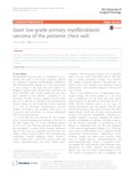 prikaz prve stranice dokumenta Giant low-grade primary myofibroblastic sarcoma of the posterior chest wall