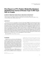 prikaz prve stranice dokumenta First report on PVL-positive methicillin-resistant Staphylococcus aureus of SCCmec type V, spa type T441 in Croatia 