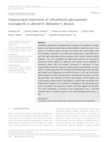 prikaz prve stranice dokumenta Hippocampal expression of cell-adhesion glycoprotein neuroplastin is altered in Alzheimer's disease