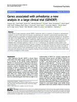 prikaz prve stranice dokumenta Genes associated with anhedonia: a new analysis in a large clinical trial (GENDEP)