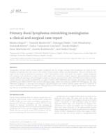 prikaz prve stranice dokumenta Primary dural lymphoma mimicking meningioma: a clinical and surgical case report