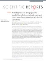 prikaz prve stranice dokumenta Antidepressant drug-specific prediction of depression treatment outcomes from genetic and clinical variables