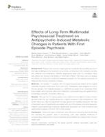 prikaz prve stranice dokumenta Effects of long-term multimodal psychosocial treatment on antipsychotic-induced metabolic changes in patients with first episode psychosis