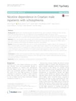 prikaz prve stranice dokumenta Nicotine dependence in Croatian male inpatients with schizophrenia