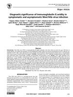 prikaz prve stranice dokumenta Diagnostic significance of immunoglobulin G avidity in symptomatic and asymptomatic West Nile virus infection