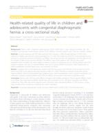 prikaz prve stranice dokumenta Health-related quality of life in children and adolescents with congenital diaphragmatic hernia: a cross-sectional study