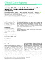 prikaz prve stranice dokumenta Attention deficit/hyperactivity disorder as an associated feature in OCTN2 deficiency with novel deletion (p.T440-Y449)