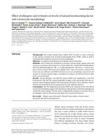 prikaz prve stranice dokumenta Effect of allergens and irritants on levels of natural moisturizing factor and corneocyte morphology