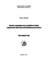 prikaz prve stranice dokumenta Jetrene metastaze kao prediktivni faktor uspješnosti liječenja koloreaktalnog karcinoma