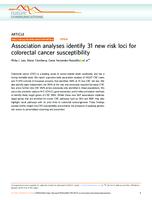 prikaz prve stranice dokumenta Association analyses identify 31 new risk loci for colorectal cancer susceptibility
