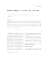 prikaz prve stranice dokumenta Family as a factor in cerebral palsy prevention