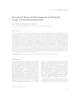 prikaz prve stranice dokumenta Structural basis of developmental plasticity in the corticostriatal system