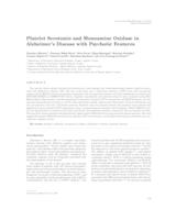 prikaz prve stranice dokumenta Platelet serotonin and monoamine oxidase in Alzheimer's disease with psychotic features