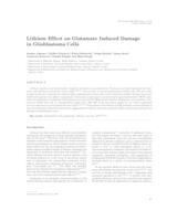 prikaz prve stranice dokumenta Lithium effect on glutamate induced damage in glioblastoma cells