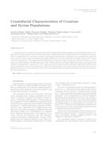 prikaz prve stranice dokumenta Craniofacial characteristics of Croatian and Syrian populations
