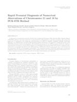 prikaz prve stranice dokumenta Rapid prenatal diagnosis of numerical aberrations of chromosome 21 and 18 by PCR-STR method