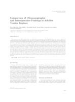 prikaz prve stranice dokumenta Comparison of ultrasonographic and intraoperative findings in Achilles tendon rupture