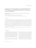 prikaz prve stranice dokumenta Emergence of uropathogenic extended-spectrum beta lactamases-producing Escherichia coli strains in the community