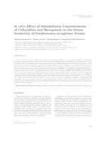 prikaz prve stranice dokumenta In vitro effect of subinhibitory concentrations of ceftazidime and meropenem on the serum sensitivity of Pseudomonas aeruginosa strains