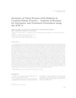 prikaz prve stranice dokumenta Structure of visits persons with diabetes in Croatian family practice--analysis of reasons for encounter and treatment procedures using the ICPC-2