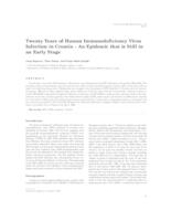 prikaz prve stranice dokumenta Twenty years of human immunodeficiency virus infection in Croatia: an epidemic that is still in an early stage