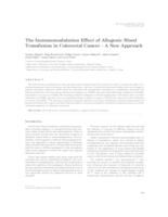 prikaz prve stranice dokumenta The immunomodulation effect of allogenic blood transfusion in colorectal cancer: a new approach