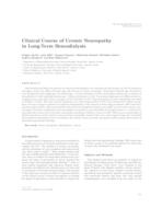 prikaz prve stranice dokumenta Clinical course of uremic neuropathy in long-term hemodialysis