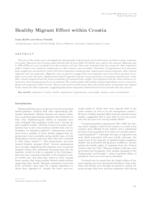 prikaz prve stranice dokumenta Healthy migrant effect within Croatia 