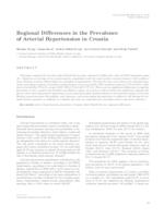 prikaz prve stranice dokumenta Regional differences in the prevalence of arterial hypertension in Croatia 