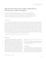 prikaz prve stranice dokumenta Physical exercise and cardiac death due to pneumonia in male teenagers 