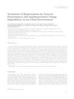 prikaz prve stranice dokumenta Treatment of hypertension by general practitioners and antihypertensive drugs expenditure in an urban environment 