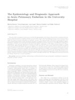 prikaz prve stranice dokumenta The epidemiology and diagnostic approach to acute pulmonary embolism in the university hospital 