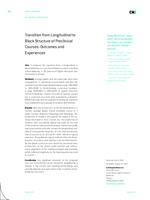 prikaz prve stranice dokumenta Transition from longitudinal to block structure of preclinical courses: outcomes and experiences